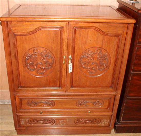 A Chinese padouk wood cabinet W.90cm